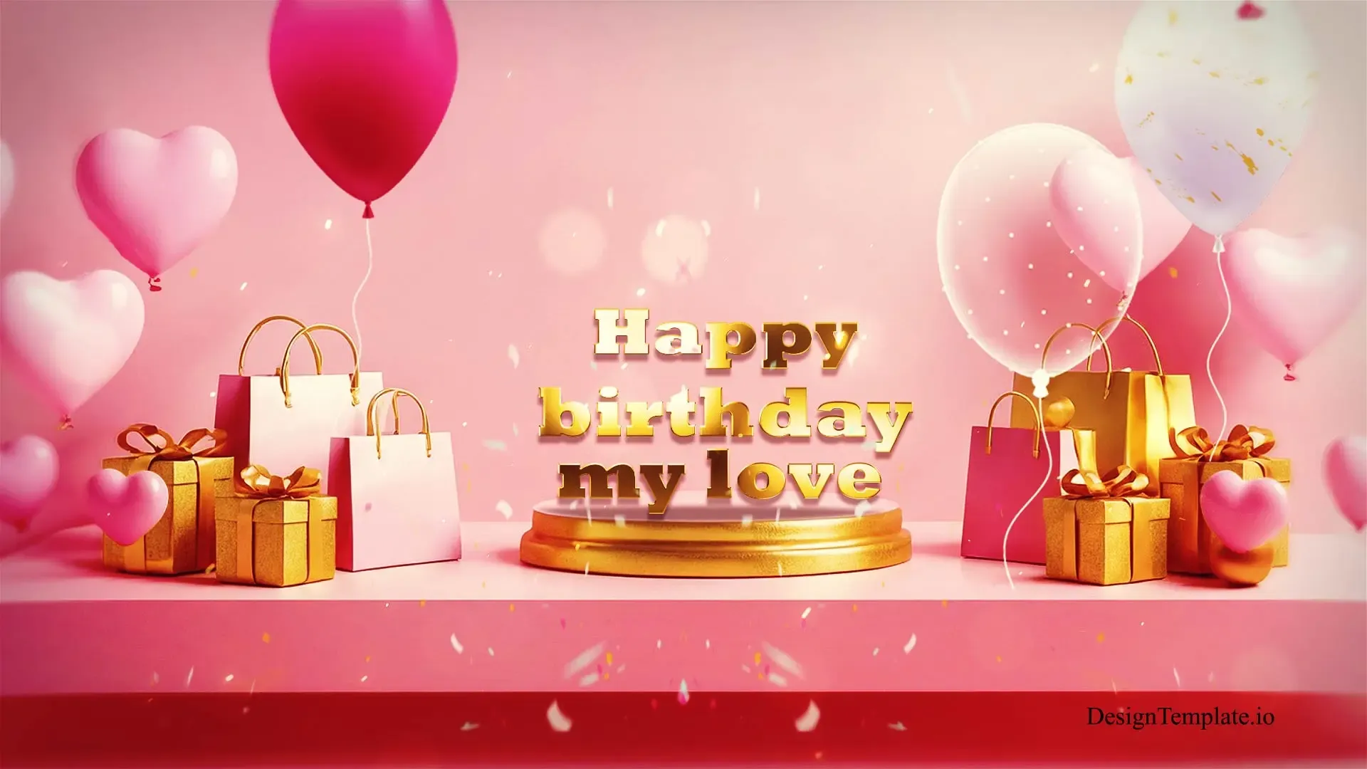 Birthday Wishes Romantic Slideshow Template